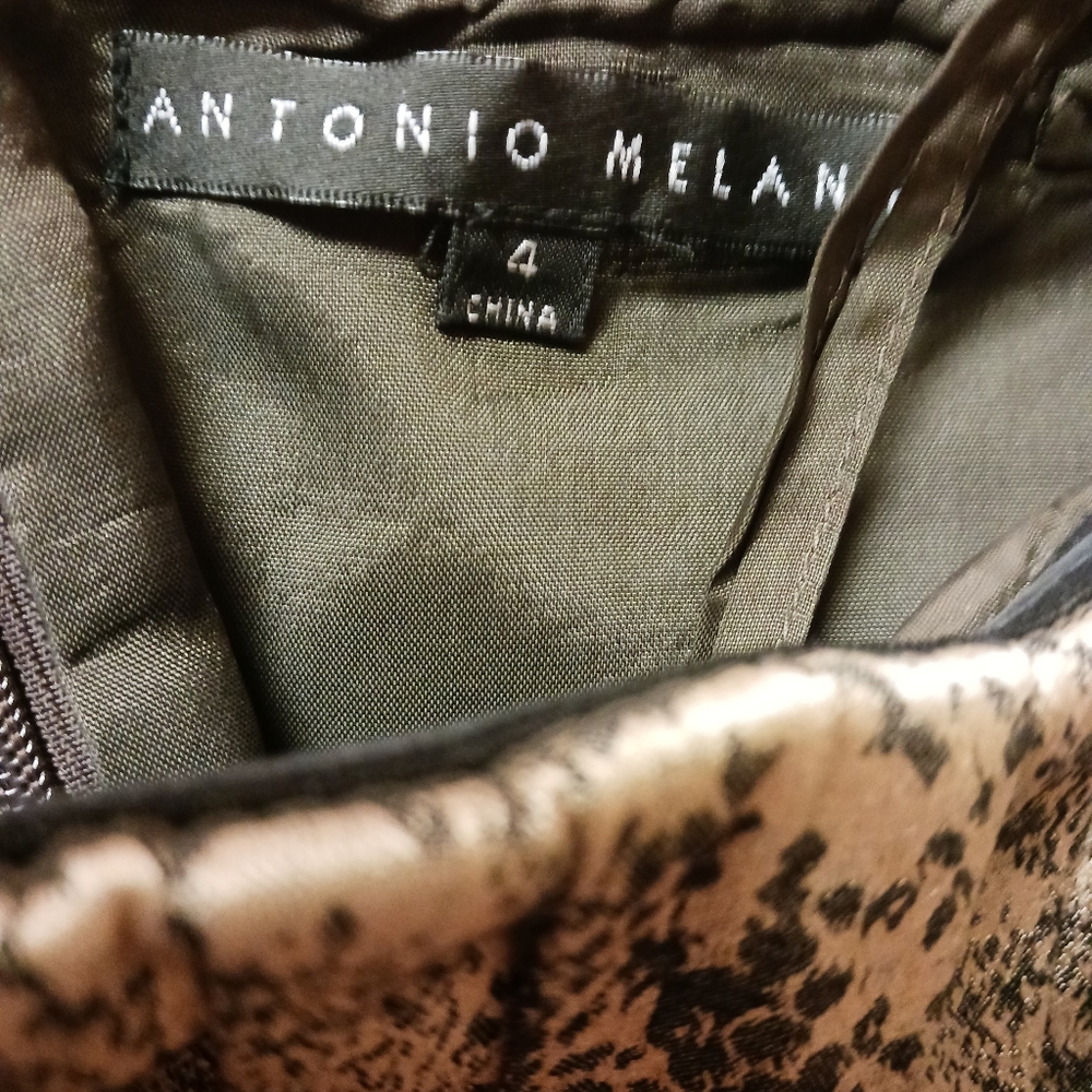New Antonio Melani Python Black Tan Snakeskin Ruc… - image 6
